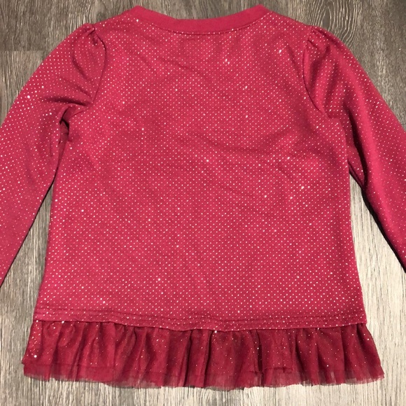 2-5Y Holiday Shirts: Burgundy & Gold Epic Threads Tunic, Gap Reindeer Sweatshirt - Picture 4 of 12